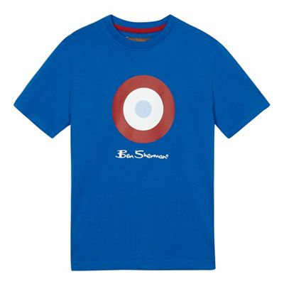 Boys' blue target print t-shirt